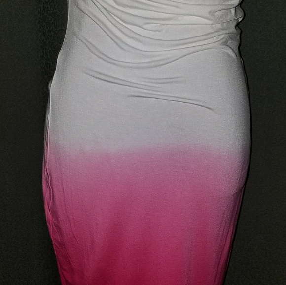 Venus Dress Drape Front Tie Dye Wht/Pink XS - Picture 5 of 10
